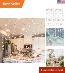 Transparent Bubble Garlands Mermaid Party Decoration Colored Flat Cutouts Han…