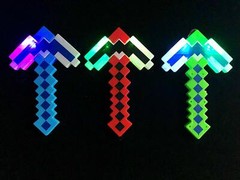 DIAMOND Pixel Weapons LED Light Up Pixel Battle Toy for Boys and Girls Set of 5