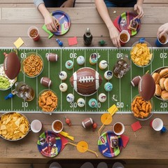 3 Pcs Football Party Table Decor Include 2 Metal Football Goal Post 1 Artific…