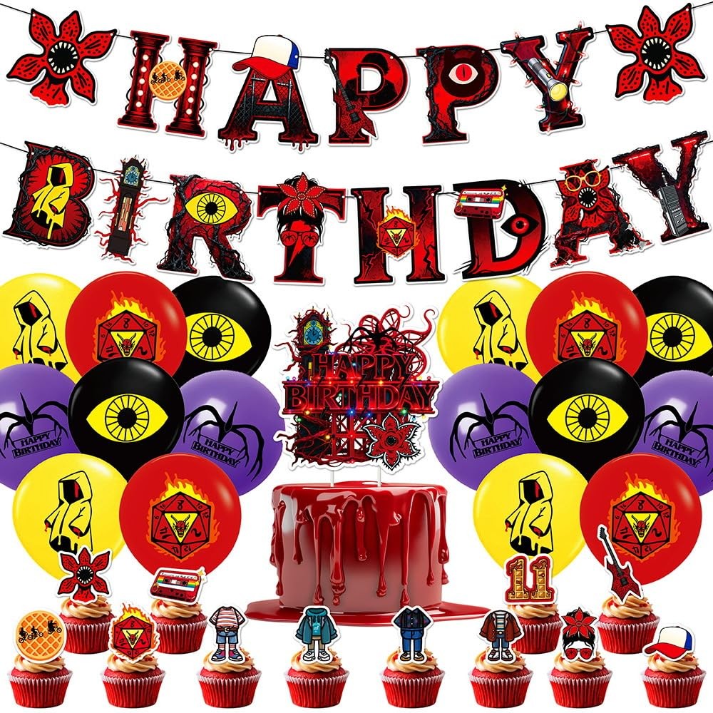 Stranger Things Party Supplies Decorations Birthday Movie Night Kit
