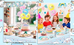 Sanrio Cinnamoroll Party Decor Set Birthday Supplies Balloons Tableware Plates