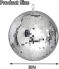 Stunning 8-Inch Rotating Disco Mirror Ball – Fun Decoration for Home & Parties
