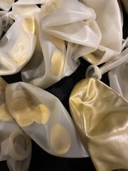 70 Piece Balloon Arch Spray Collection Latex Gold & Clear Gold Filled Balloons