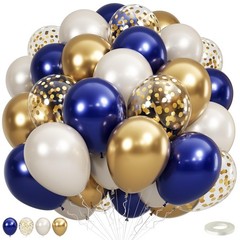 Navy Blue Gold Graduation Party Balloons 50pc Set Arch Garland Kit Decor