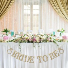 Bride to Be Banner Bachelorette Party Decorations Bridal Shower Sign Gold Gli…