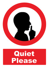 Quiet Please Wall Poster Print Sign Business School Exam Optional Laminated