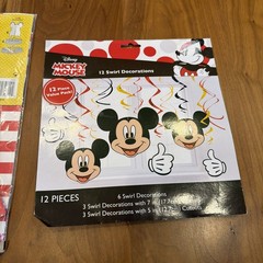 Disney Mickey Mouse Table Decorating Kit 12 Piece Swirl decorations PARTY NEW ✨