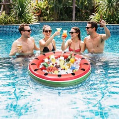 Hungdao 2 Pack Inflatable Ice Serving Bar Cooler Watermelon Buffet Salad Tray