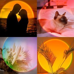 Sunset Lamp Projector Multicolor Changing LED Projection Lamp,Switch Button and