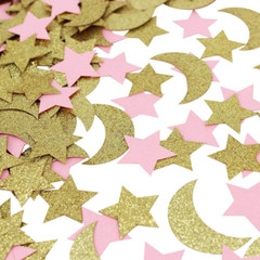 Star and Moon Paper Confetti for Baby Birthday Wedding Party Table Decorations P