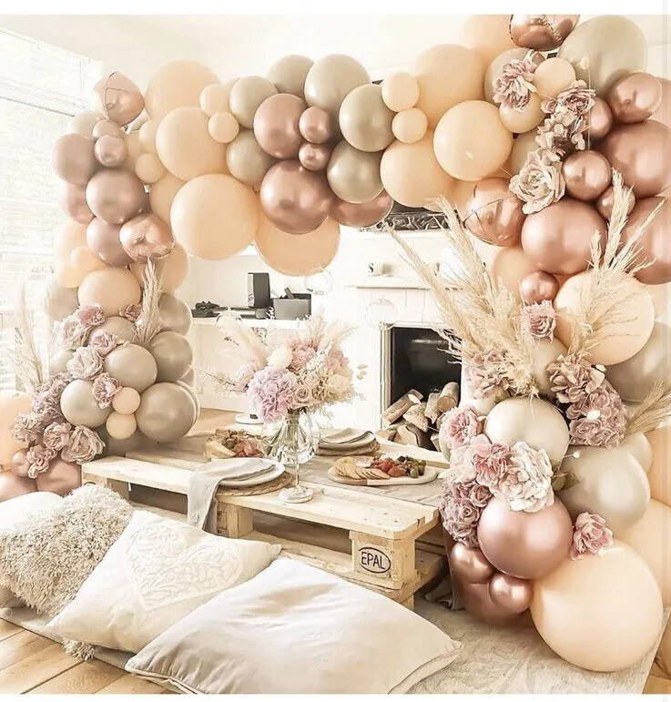 Blush Ivory Balloons Garland Kit Arch 80 PCs Birthday Parties Reception Decor