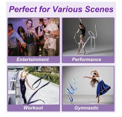 10 PCS Dance Ribbon for Kids Streamer Wands Graduation Party gold yellow