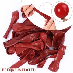 129pcs Ruby Red Balloon Arch Kit, Different Sizes 18 12 10 5 Inches Cherry Re…