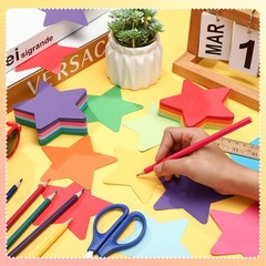 Star Paper Cutouts 3.9 Inch Assorted Colors School Bulletin Board 720 PCS