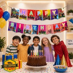 IndoTribe Video Game Birthday Decorations for Boys and Girls Happy Birthday B…