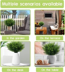 Toprooms Outdoor Faux Plants Greenery Artificial 12 Pcs, 1#outdoor