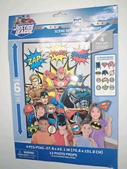 Justice League DC Scene Setters with Props Wall Decoration Party Birthday Kit
