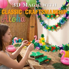 FUTUREPLUSX 4PCS Tropical Hawaiian Garland Luau Party 4 pack, Medium