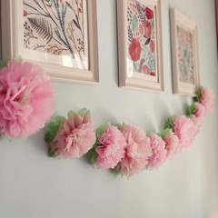 Pinks Flowers Decoration (11»-7» Assorted) 6 pcs Artificial Tissue Peony Nu…