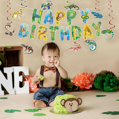 Reptile Birthday Party Decorations Reptile Swamp Happy Birthday Banner and 15 Pc