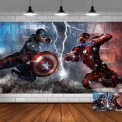 Iron Man Party Supplies Poster Backdrop Banner Background 5x3ft Birthday Gift