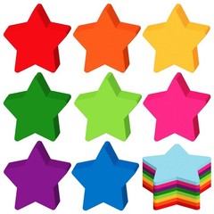 Star Paper Cutouts 3.9 Inch Assorted Colors School Bulletin Board 720 PCS