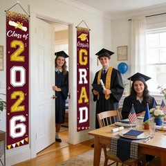 Graduation Decorations 2026, Maroon and Gold Door Porch Signs, Graduation Ban…