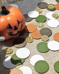100 Pcs Brown Confetti Glitter Table Decorations Golden Greenery Scatter Paper