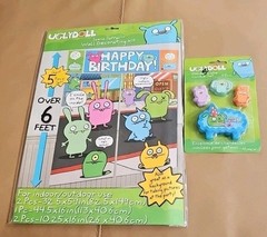 UGLYDOLL WALL POSTER DECORATING KIT (5pc) ~ + CANDLES Birthday Party Supplies