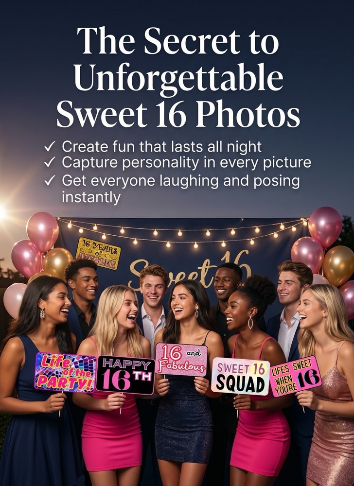 Sweet 16 Photo Booth Props