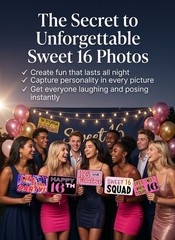 Sweet 16 Photo Booth Props