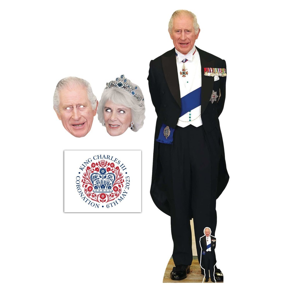 King Charles III Coronation Bronze Package Includes Lifesize Cardboard Cutout