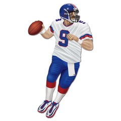 Beistle Quarterback Football Jointed Cutout-1 Pc, 69″, Multicolored