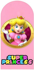 Super Mario Peach Princess Arch Backdrop Cover Background Birthday Party Banner