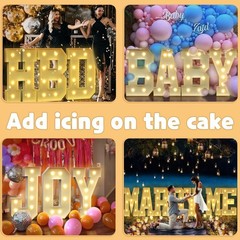 3 FT Large Light Up Marquee Letter R Birthday Wedding Party Decor