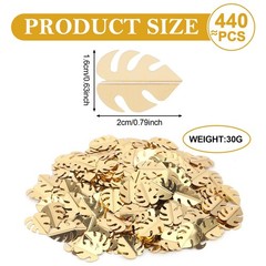 30g Gold Palm Leave Confetti Table Decoration Foil Leaves Hawaiian Aloha Luau