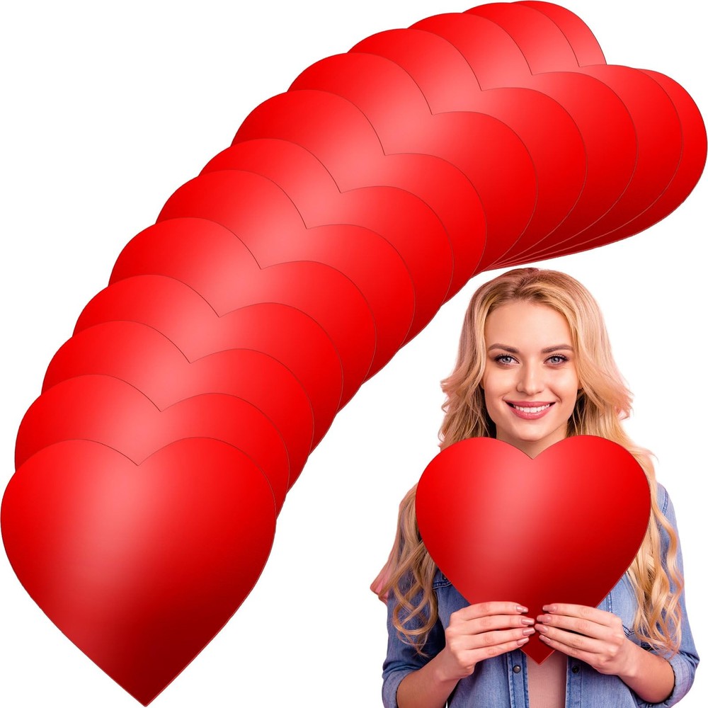 Large Red Heart Paper Cutouts Valentines Bulletin Board Craft Decor 12 In 100