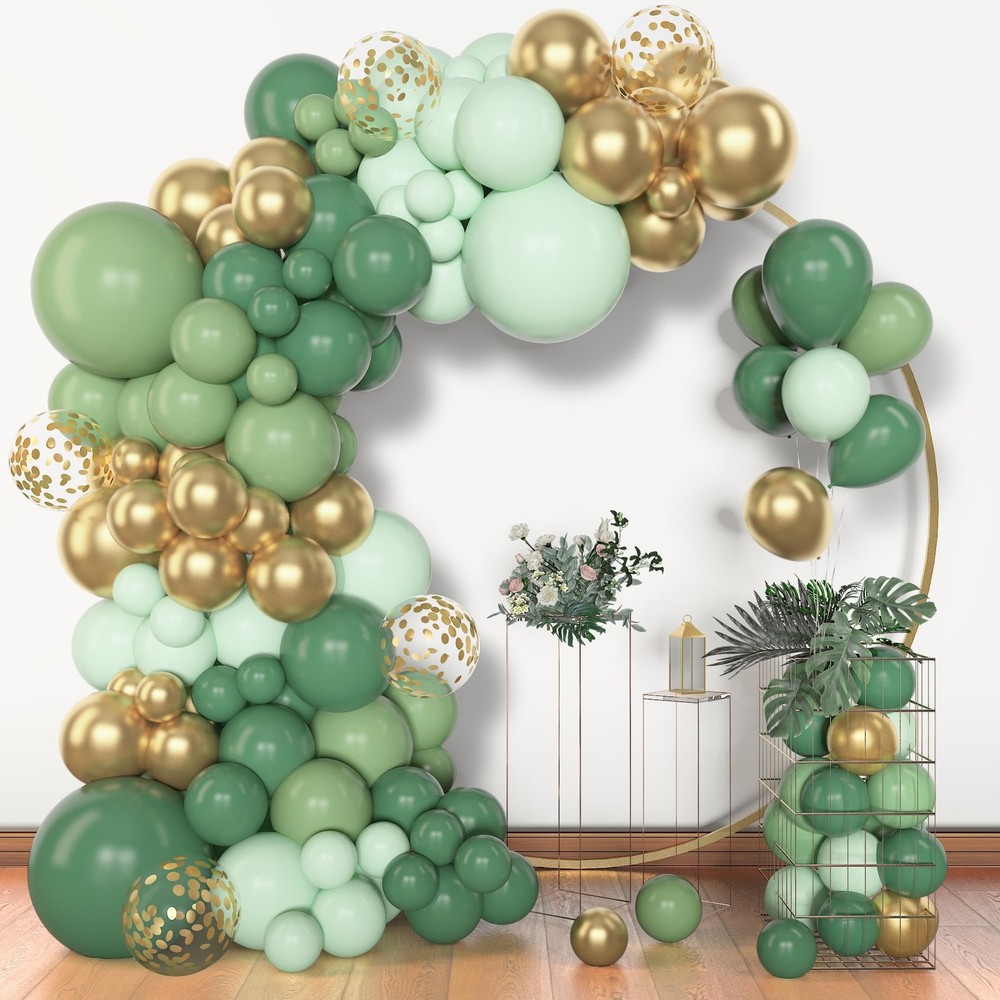 148pcs Sage Green Balloon Garland Arch Kit, Different Sizes 18 12 10 5 inch S…