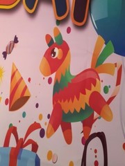 Birthday Children boy girl Backdrop Background Any Name, Age Fabric Party poster