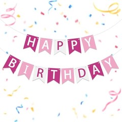 Happy Birthday Banner Happy Birthday Sign Birthday Decorations for Pink
