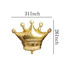 5Pcs Gold Crown Foil Balloons Party Decorations.&Wedding &Bridal Shower Supplies