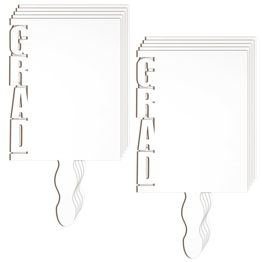 Anglechic 12 Pcs Sublimation Graduation Fans Blank Class of 2026 Gifts DIY Hand