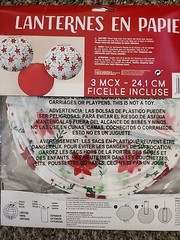 Poinsettia Paper Lanterns 1 Solid Red 2 With Print Christmas 9.5″ Decoration