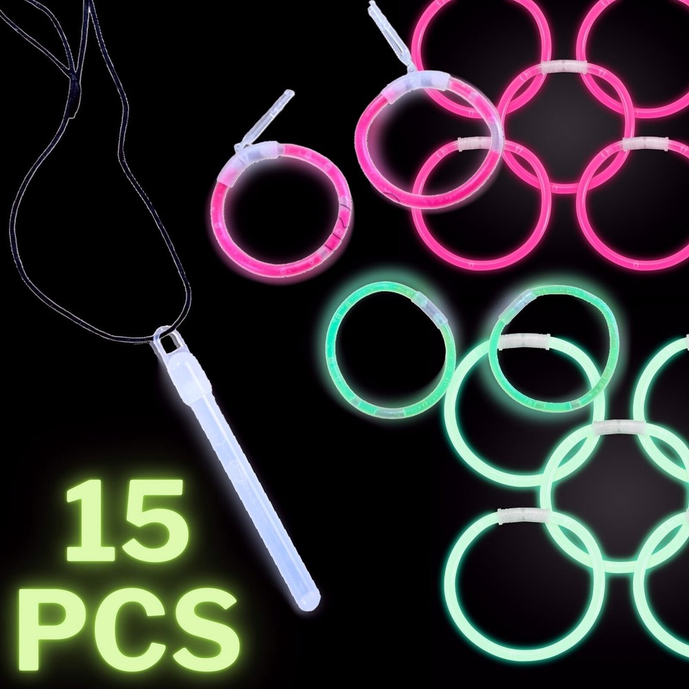 Glow Sticks In The Dark Party Neon Party Multicolour For Children Pack 15/100