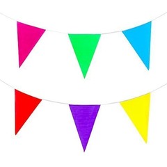 Banderines de plástico multicolores de 30 metros de largo para fiestas