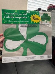 Shamrock St. Patrick’s Day Irish Green Holiday Theme Party Honeycomb Decoration