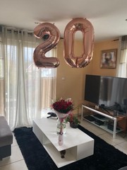 Number Balloon 40 Inch, 24 Number Balloons, Rose Gold 42 Happy Birthday Decor…