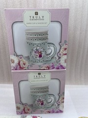 Floral Tea Birthday Party Table Decorations Assorted Set Cups Napkins Plates NEW