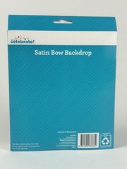 Way To Celebrate White Satin Bow Backdrop 7.1ft x 4.6ft Party Photo Decoration