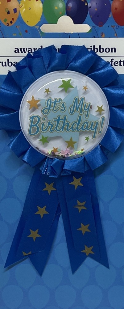 It’s My Birthday Blue Award Ribbon